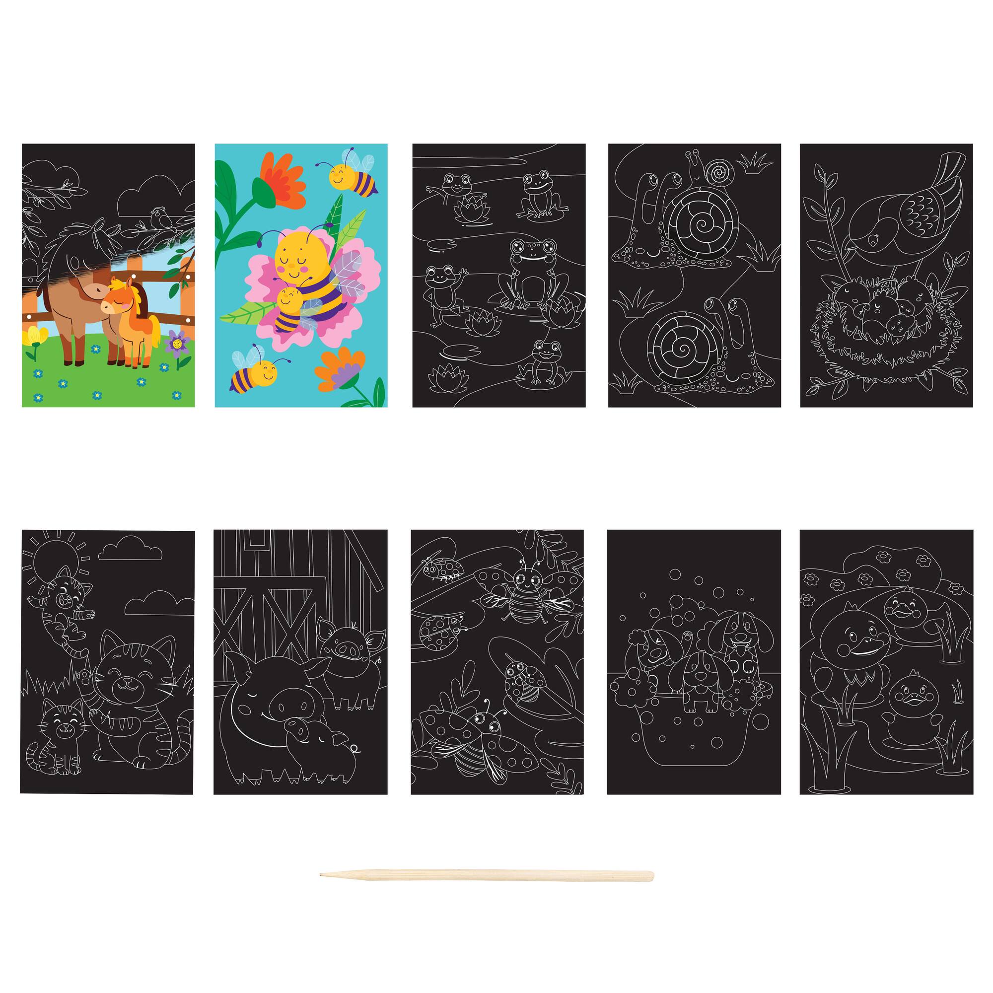 Little Yellow Bicycle® Pony Mini Scratch Art Kit